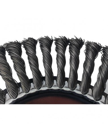 BROSSE DE DESHERBAGE METALLIQUE BRINS ACIER RENFORCE Ø 200 MM ALESAGE Ø 25,4 MM
