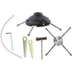 TETE DE DESHERBAGE NYLON 3 EN 1 BRIN ACIER NYLON PLASTIQUE