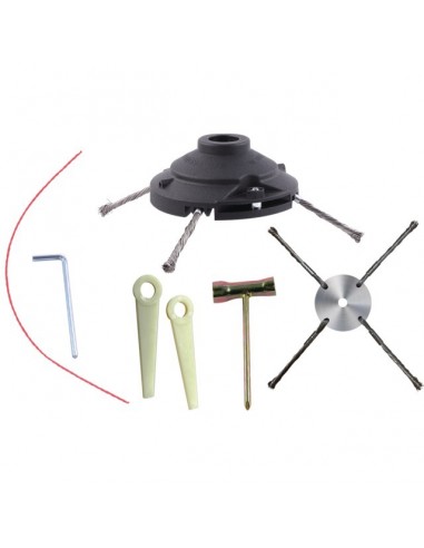 TETE DE DESHERBAGE NYLON 3 EN 1 BRIN ACIER NYLON PLASTIQUE