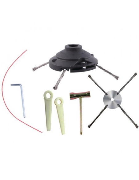 TETE DE DESHERBAGE NYLON 3 EN 1 BRIN ACIER NYLON PLASTIQUE