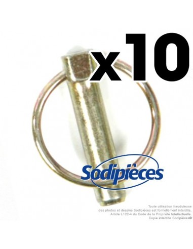 Goupille clips Ø 11 x 45 mm. Par 10