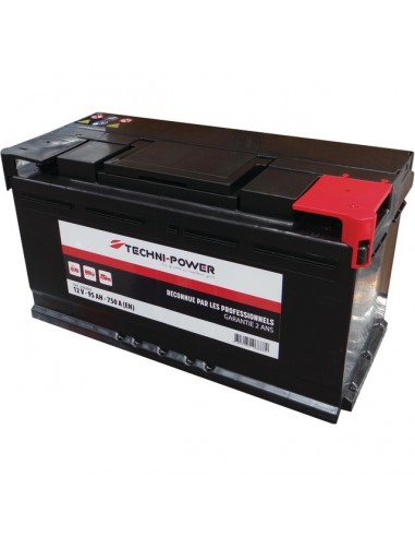 BATTERIE 12V 95AH 750A + A DROITE TECHNI-POWER