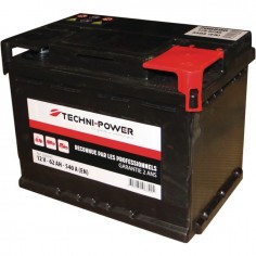 BATTERIE 12V 62AH 540A + A DROITE TECHNI-POWER