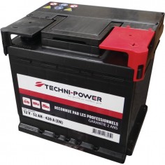 BATTERIE 12V 52AH 420A + A DROITE TECHNI-POWER