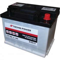 BATTERIE 12V 60AH DECHARGE LENTE + A DROITE TECHNI POWER