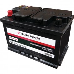 BATTERIE 12V 75AH 680A + A GAUCHE TECHNI-POWER