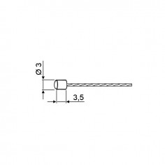 CABLE SOUPLE 19 BRINS EMBOUT 3 X 3 2