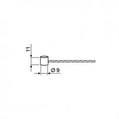 CABLE SOUPLE 19 BRINS EMBOUT TAMBOUR 9 x 11 2