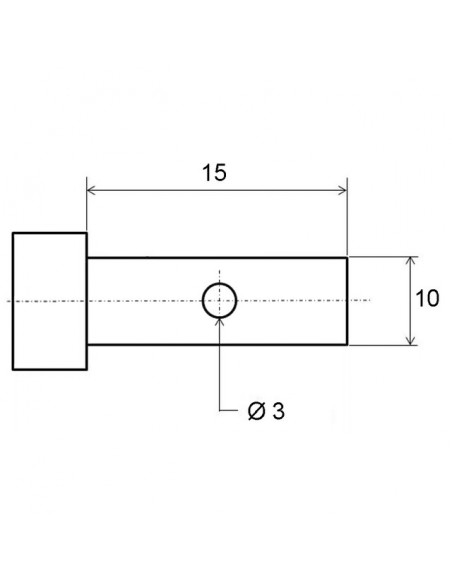 SERRE CABLE CYLINDRE PERCE Ø 3 MM LE SACHET DE 10