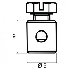 SERRE CABLE CYLINDRE PERCE Ø 2 2
