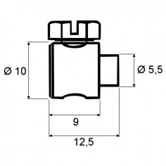 SERRE CABLE CYLINDRE PERCE Ø 3 2