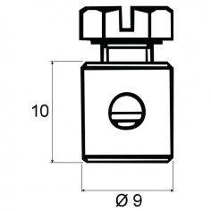 SERRE CABLE CYLINDRE PERCE Ø 3 2