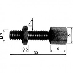 VIS POUR REGLAGE 6 PANS 9X32 2