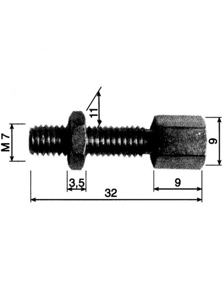 VIS POUR REGLAGE 6 PANS 9X32