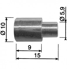 BUTEE GAINE Ø 10 MM CREUSEE 7 2