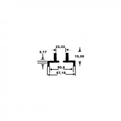 SUPPORT DE LAME EN U MODELE COURT Ø INTERIEUR 22 2