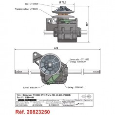 BOITIER DE TRACTION POUR AL-KO (470142 46/52RT) 2