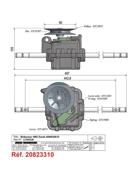 BOITIER DE TRACTION POUR EMAK (66060360 AR48-53)