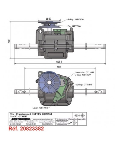BOITIER DE TRACTION POUR CASTEL GARDEN (81003093/1)
