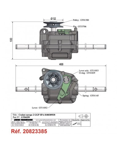 BOITIER DE TRACTION POUR CASTEL GARDEN (81003095/0)