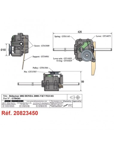 BOITIER DE TRACTION POUR HONDA (20001VK7752)