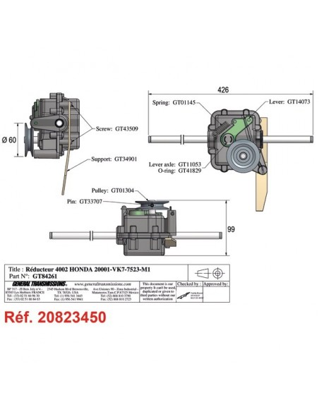 BOITIER DE TRACTION POUR HONDA (20001VK7752)