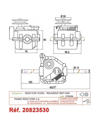 BOITIER DE TRACTION POUR MEGAGROUP (080110500)
