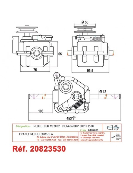 BOITIER DE TRACTION POUR MEGAGROUP (080110500)