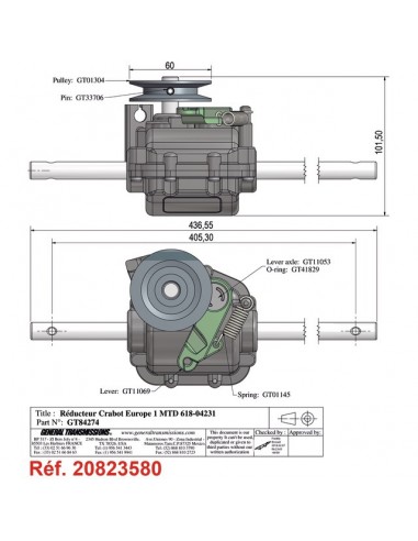 BOITIER DE TRACTION POUR MTD (618-04231)