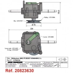 BOITIER REDUCTEUR TONDEUSE/DEBROUSSAILLEUSE 2