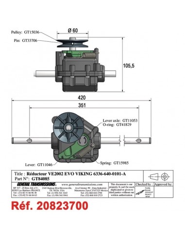 BOITIER DE TRACTION POUR VIKING (6336-640-0101-A)