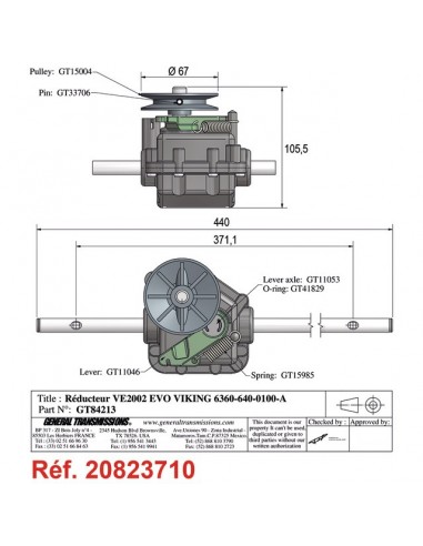 BOITIER DE TRACTION POUR VIKING (6360-640-0100-A)