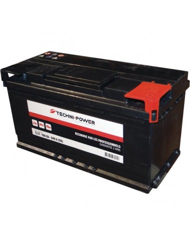 BATTERIE 12V 100AH 840A + A DROITE TECHNI-POWER