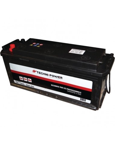 BATTERIE 12V 135AH 900A + A DROITE SUR LA LARGEUR TECHNI-POWER
