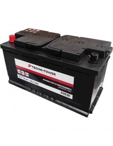 BATTERIE 12V 95AH 750A + A GAUCHE TECHNI-POWER