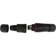 CONNECTEUR ETANCHE EN LIGNE CABLE 1 MM2 2