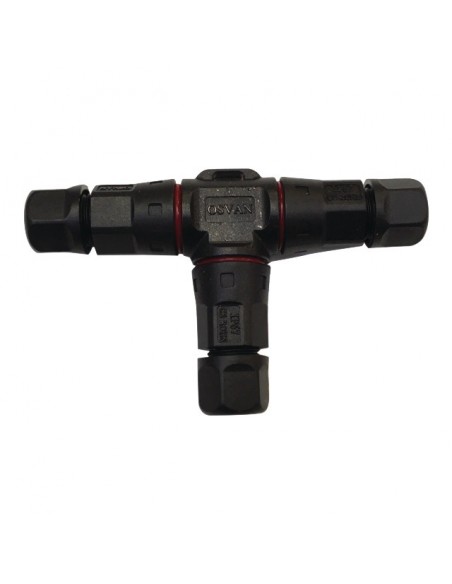 CONNECTEUR ETANCHE EN T POUR CABLE 1 MM2 DE ROBOT DE TONTE
