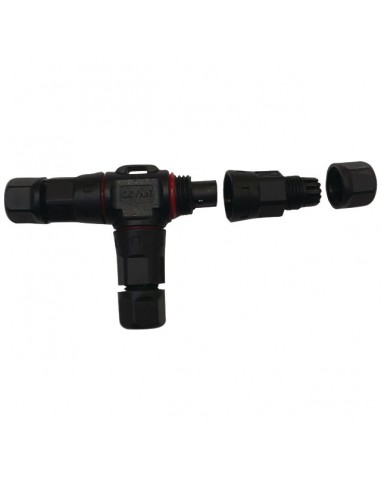 CONNECTEUR ETANCHE EN T POUR CABLE 1 MM2 DE ROBOT DE TONTE
