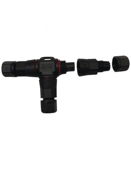 CONNECTEUR ETANCHE EN T POUR CABLE 1 MM2 DE ROBOT DE TONTE