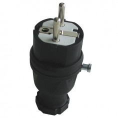 FICHE NF CAOUTCHOUC NOIR 2P+T 10/16A 230V IP44