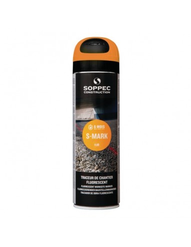 TRACEUR DE CHANTIER ORANGE FLUORESCENT 500ML