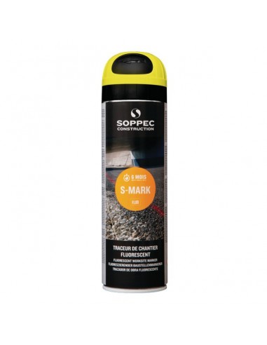TRACEUR DE CHANTIER JAUNE FLUORESCENT 500ML