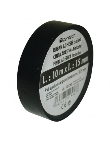 ROULEAU ADHESIF 15mm X 10M NOIR