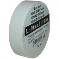 ROULEAU ADHESIF 15mm X 10M BLANC