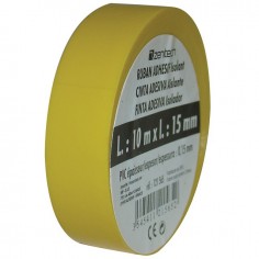 ROULEAU ADHESIF 15mm X 10M JAUNE
