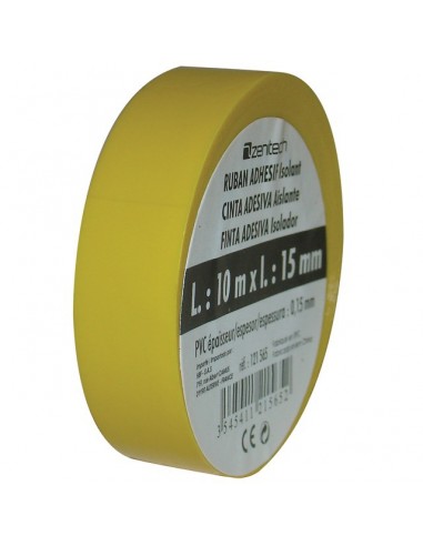 ROULEAU ADHESIF 15mm X 10M JAUNE