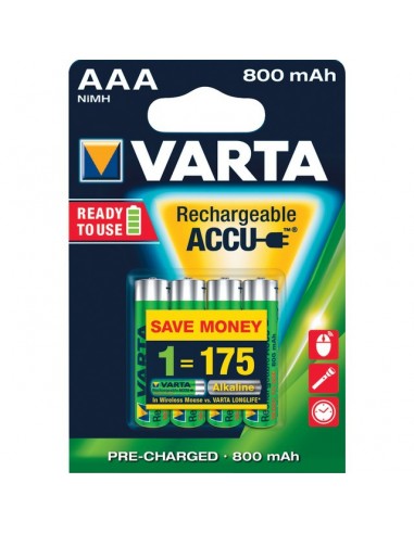 PILE RECHARGEABLE LR03 (800mah) BLISTER DE 4