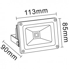 PROJECTEUR ALU LED 220V 10W 720 LUMENS GRIS 2