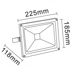PROJECTEUR ALU LED 220V 30W 2160 LUMENS GRIS 2