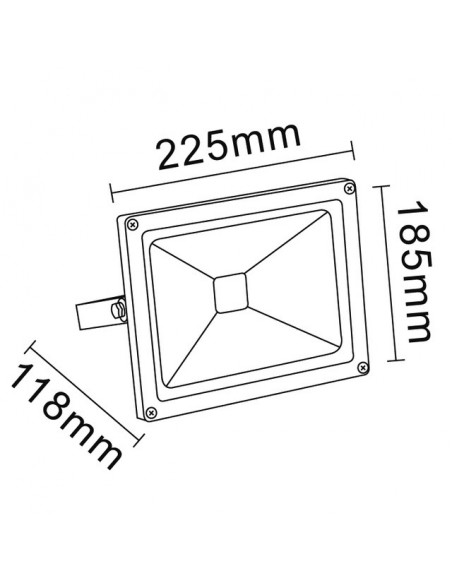 PROJECTEUR ALU LED 220V 30W 2160 LUMENS GRIS